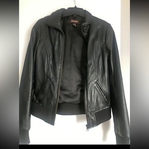 Danier leather bomber jacket